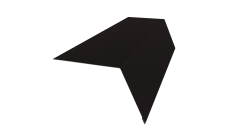 Планка карнизная широкая 100х85 Grand Line 0,5 Rooftop Бархат RAL 9005 черный (2м)