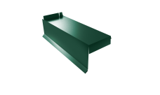 Планка торцевая сегментная Квадро профи Левая стартовая 0,5 Satin RAL 6005 зеленый мох