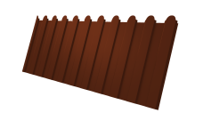 Профнастил С8A v01 фигурный 0,45 PE с пленкой RAL 3009 оксидно-красный