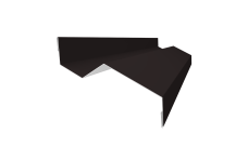 Планка примыкания внакладку 25х17х35х17 0,45 Drap RAL 9005 черный (2м)