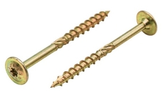 Саморез конструкционный тарельчатый Daxmer 8,0х80 (50шт) Torx желтый цинк