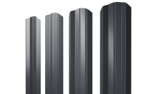 Штакетник М-образный A фигурный 0,45 PE-Double RAL 7024 мокрый асфальт