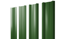 Штакетник М-образный A с прямым резом 0,45 PE RAL 6002 лиственно-зеленый