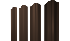 Штакетник М-образный B фигурный 0,45 PE lite RAL 8017 шоколад