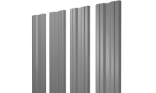 Штакетник Твин с прямым резом Grand Line 0,45 Драп ТХ RAL 7004 сигнальный серый