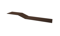 Планка крепежная фальц Grand Line 0,45 ПЭ двухсторонний с пленкой RAL 8017 шоколад (2м)