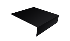 Планка лобовая/околооконная простая 190х50 0,5 Rooftop Бархат RAL 9005 черный (2м)