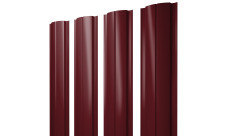 Штакетник Полукруглый Slim с прямым резом Grand Line 0,45 PE-Double RAL 3005 красное вино