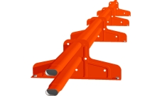 Снегозадержатель трубчатый Premium М4 45х25 RAL 2004 (3м) оцинкованный