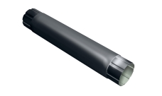 Труба круглая соединительная Grand Line PE 90 мм 1 м RAL 7024 мокрый асфальт