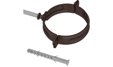Хомут трубы на кирпич GL PE 100 мм RAL 8017 шоколад