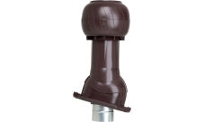 Комплект вентиляции Gervent Статик для кровли Профнастил-20 изолированный 125/160мм коричневый