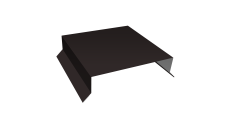 Парапетная крышка прямая 150мм Grand Line 0,45 Drap TX RAL 9005 черный (2м)