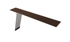 Планка карнизная фальц Grand Line 130х80 0,5 GreenCoat Pural BT с пленкой RR 887 шоколадно-коричневый (RAL 8017 шоколад) (2м)