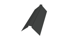 Планка конька плоского 175х50х175 Grand Line 0,45 Drap ST RAL 7016 антрацитово-серый (2м)