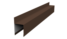 Планка опорная составная внешняя для забора жалюзи Palermo Grand Line 0,7 PE RAL 8017 шоколад (3м)