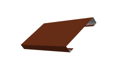 Ламель лицевая 125 забора жалюзи Техас Grand Line 0,5 Satin RAL 3009 оксидно-красный