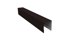 Планка боковая для забора из сайдинга Квадро Брус, Вертикаль Grand Line 0,5 Satin Matt RAL 9005 черный (2м)