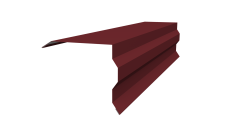 Планка торцевая фигурная 100х85 Grand Line 0,5 Satin с пленкой RAL 3005 красное вино (2м)