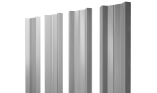 Штакетник М-образный A с прямым резом 0,45 PE RAL 7004 сигнальный серый