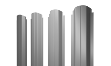 Штакетник П-образный A фигурный 0,45 Drap RAL 7004 сигнальный серый