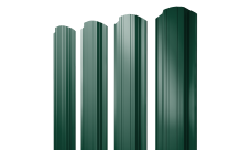 Штакетник Прямоугольный фигурный Grand Line 0,45 PE-Double RAL 6005 зеленый мох