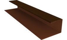 Планка П-образная Экобрус Grand Line 0,45 Принт Элит Шоколадное дерево TwinColor (2м)