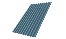 Профнастил С21R Grand Line 0,45 Drap ТХ с пленкой RAL 5024 пастельно-синий
