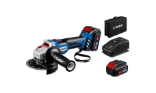 Шлифмашина угловая аккумуляторная Зубр Профессионал, бесщеточная, 2АКБ, 4Ач, 20В, 125мм, в сумке (AB-125-42)