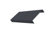 Ламель обратная 125 забора жалюзи Texas 0,45 PE-Double RAL 7024 мокрый асфальт