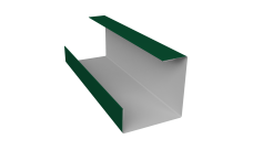 Планка угла внутреннего составная нижняя Экобрус Grand Line 0,5 Satin с пленкой RAL 6005 зеленый мох (2м)