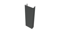 Полустолб для С20 0,5 Velur X с пленкой RAL 7016 антрацитово-серый (L2,0)