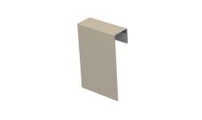 Соединительный профиль фибросайдинга 0,5 Satin с пленкой RAL 1015 светлая слоновая кость (3м)