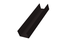 Стойка для забора жалюзи Milan,Tokyo Grand Line 0,45 PE-Double RAL 9005 черный (2м)