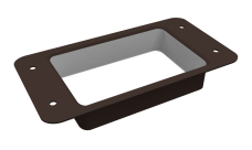 Воронка врезная прямоугольная Vortex Lite PE RR 32 темно-коричневый