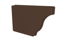 Заглушка желоба левая Vortex Lite Matt 130мм RAL 8017 шоколад