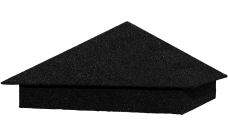 Колпак на столб 390х390мм 0,45 Базальт Черный кофе