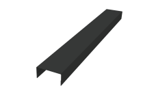 Крышка забора для горизонтального монтажа штакетника Grand Line 0,45 PE-Double RAL 7016 антрацитово-серый (2,5м)