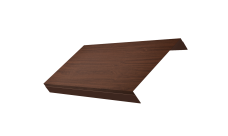 Ламель обратная стартовая/финишная забора жалюзи Texas 50мм для калиток и ворот (с заполнением ламелями 150) 0,45 Print Elite Choco Wood TwinColor
