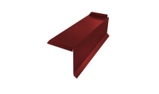 Планка торцевая сегментная 20мм Правая 0,5 Satin с пленкой RAL 3011 коричнево-красный