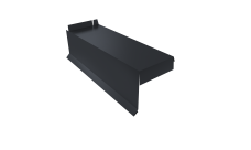 Планка торцевая сегментная Квадро профи Левая стартовая 0,5 Satin RAL 7024 мокрый асфальт