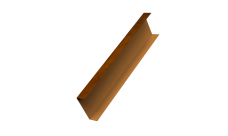 Декоративная накладка на столб универсальная 80х80 для забора жалюзи 0,45 Print Premium Golden Wood Intense FTC (3м)