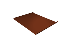 Фальц двойной стоячий Grand Line 0,45 PE с пленкой на замках RAL 3009 оксидно-красный