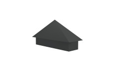 Колпак на полустолб для С8,С10 0,5 Satin с пленкой RAL 7016 антрацитово-серый