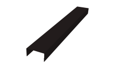 Крышка забора для горизонтального монтажа штакетника Grand Line 0,45 PE-Double RAL 9005 черный (2,5м)