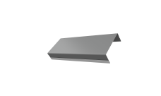 Ламель обратная стартовая/финишная забора жалюзи Texas 53мм для калиток и ворот (с заполнением ламелями 125) Grand Line 0,45 PE RAL 9006 бело-алюминиевый