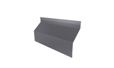 Ламель забора жалюзи Milan Slim стартовая/финишная для калиток и ворот 0,5 PE RAL 7004 сигнальный серый