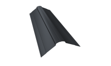 Планка конька фигурного 100x100 0,5 PurLite Matt RAL 7024 мокрый асфальт (2м)