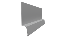 Планка начальная фальц 0,45 PE с пленкой RAL 9006 бело-алюминиевый (2м)