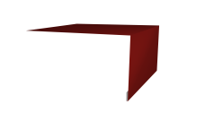 Планка околооконная простая 250х50 0,45 PE с пленкой RAL 3011 коричнево-красный (2м)